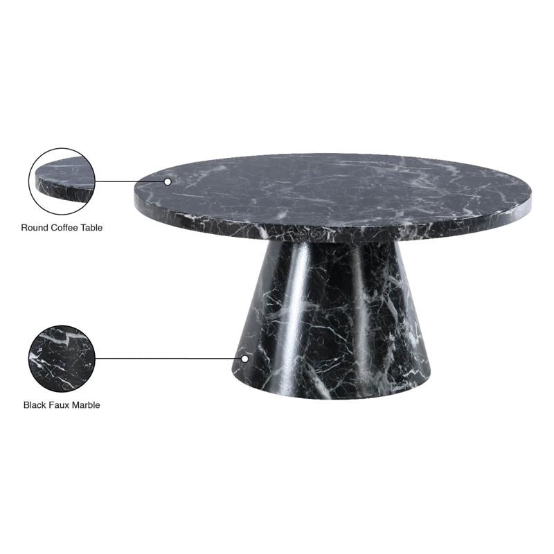 Meridian Furniture Omni Black Faux Marble Coffee Table