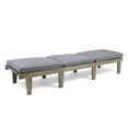 thumbnail image 5 of Noble House Ariana Outdoor Acacia Wood Chaise Lounge Grey/Dark Grey Cushion, 5 of 25