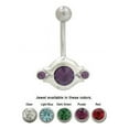 thumbnail image 1 of Belly Button Ring Surgical Steel with Jewels 14G, 1 of 1