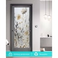thumbnail image 5 of Window Privacy Film Rustic Flowers Stained Glass Window Film Decorative Sun Block Window Cover Watercolor Botanical Floral Herbs Plants Window Clings Static Adhesive Sticker for Bathroom 19.6"x39.3", 5 of 7