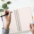 thumbnail image 7 of LEEYNEER 5 Subject Notebook，Wide Ruled Spiral Notebooks，A5 Travelers Notebook  Colored Dividers with Tabs   5.7”×8.27”  300 Pages, 7 of 7