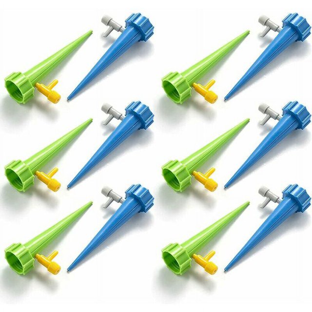 Dispensador de agua para plantas, 12 Uds., sistema de riego de macetas, Control de válvula, irrigación por goteo