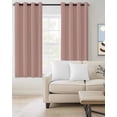 thumbnail image 2 of Pink Pure Color Blackout Curtains for Bedroom/Living Room, Thermal Insulated Kitchen Curtains, Aesthetics Contemporary Luxury Grommet Darkening Window Treatment Drapes 27.5"x39"x2, 2 of 8
