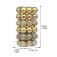 thumbnail image 5 of Hvmvliv 36-Piece Electroplated Christmas Decorative Balls Set Metallic Finish Ornaments for Tree and Home Decor Gold, 5 of 8