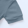 thumbnail image 5 of Xugsiok Rompers for Toddler Outfits Soft Fashion Button Down Newborn Clothes Summer Casual Short Sleeve Jumpsuits Solid Color Onesie Bodysuits for Infant Baby Boy Girl, 5 of 9