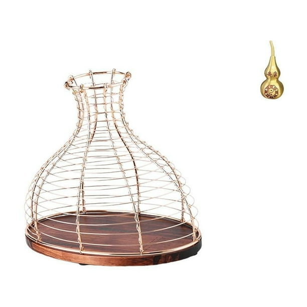 Elegante Jarrón Multiusos De Corcho Para Coleccionistas Y Estatua De Calabaza De Latón, Adorno Feng Shui Para Cocina Y Decoración Del Festival De Primavera, Regalo único Hecho A Mano.