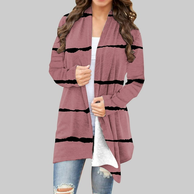 Cardigans pour Femmes à la Mode à Manches Longues Imprimé Floral Cardigan Veste Haut Mignon Cardigan en Liquidation