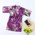 thumbnail image 1 of LSLJS Toddler Baby Kids Girls Flower Print Silk Satin Kimono Robes Bathrobe Sleepwear Clothes Coat, Girls Robe, 1 of 9