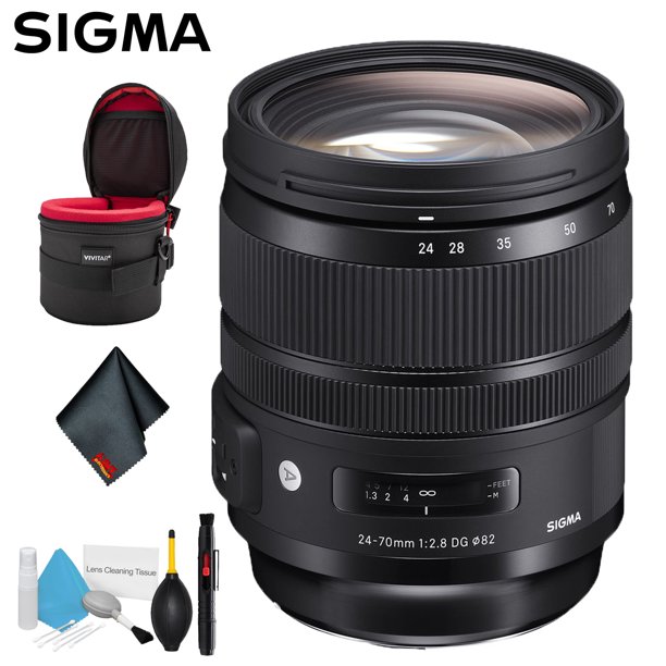 Sigma 24 70mm F 2 8 Dg Os Hsm Art Lens For Canon Ef Deluxe Kit Walmart Com Walmart Com