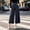 Black women wide leg capri pants a1, variant on Women's Wide Leg Capri Pants with Pockets Summer Casual Elastic Waist Loose Cropped Lounge Trousers Beach Travel Work Fashion Clothes, Coffee 2XL