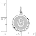 thumbnail image 5 of 925 Sterling Silver Brocaded Initial O Charm Pendant, 5 of 5