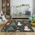 thumbnail image 3 of WOBOGO Snowmen Christmas Tree Baby Playmats Extra Large Waterproof Rollable Activity Pads for Toddlers 50×50inch, 3 of 7