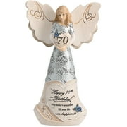 Pavilion Gift Company- 70th Birthday, 6 Inch Angel Holding Heart