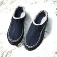 thumbnail image 6 of Earlde Men's Women's Winter Warm Slippers with Fuzzy Plush Lining Slip on House Shoes with Indoor Outdoor Anti-Skid Rubber Sole, 6 of 7
