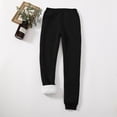 thumbnail image 3 of Women‘s  Bottom Lamb Wool Sweatpants Joggers Pants Workout Drawstring High Waisted Yoga Lounge Pants With Pockets, 3 of 5
