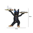thumbnail image 2 of Decoración De Almacenamiento Figuritas de arte Bulldog con decoración de caja de almacenamiento de resina de palé para oficina (negro), 2 of 7