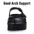 thumbnail image 6 of Litfun Slides for Women Thick Soles Slide Sandals with Arch Support Adjustable Buckle Platform Sandals, Black, 10-10.5, 6 of 8