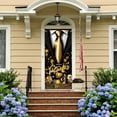 thumbnail image 5 of Happy Father Day Decorations 71 x 35 Inches Father's Day Door Cover Banner Porch Sign Hanging Backdrop Party Supplies Indoor Outdoor Family Celebrations Wall Front Door Home Decor(black gold), 5 of 7