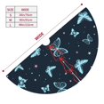 thumbnail image 3 of Picia Beautiful Butterflies Print Christmas Tree Skirt , Christmas Tree Skirt Ornaments for Merry Christmas Holiday Party Decorations Indoor Outdoor-36", 3 of 7