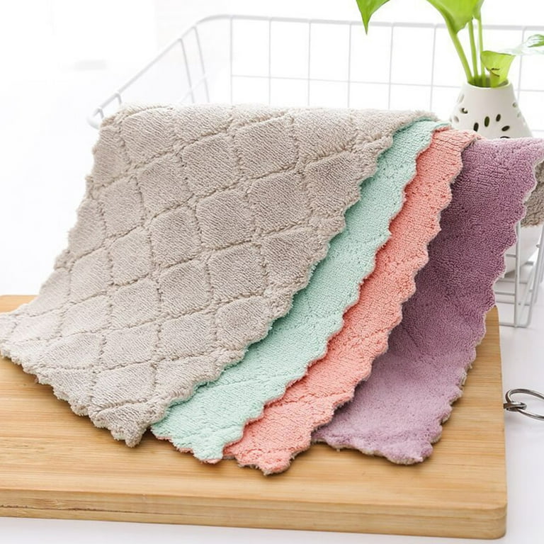 Kitchen Towels Holiday Variety Pack Christmas Hand Towels for Kitchen Cold Rag Thickened Wiping Table Hand-wiping Absorbent Bowl Scouring Non-Oily
