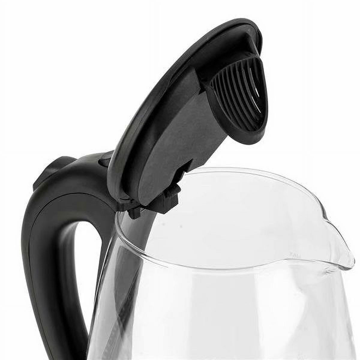 Electric Kettle Glass Boiler Coffee Pot, Water Heater 7 Big Cups 1.8 Liter with Quick Boil, Auto Shut Off and Boil-Dry Protection