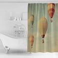 thumbnail image 4 of 54x78 Inch Shower Curtain Decorative Floating Hot Air Balloon Bathtub Bath Curtains Fabric Waterproof Bathroom Decor Modern Vintage Balloon Small Stall Shower Curtain Set with 12 Hooks, 4 of 6