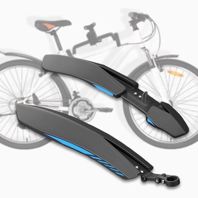 Guardabarros delanteros y traseros para bicicleta, engrosados, para en bicicleta de carretera al aire libre. negro azul