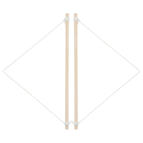 NICEXMAS 2pcs Hanging Banner Tapestry Rod Flag Pole Mount Cotton Rope Beige for Yard Decoration