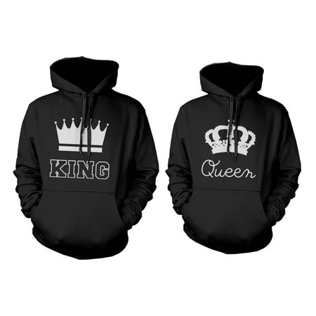 365 Printing inc - King and Queen Crown Couple Hoodies ...