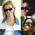 thumbnail image 3 of Gafas De Sol Cuadradas De Marco Pequeño X Decorativos Retro De Moda Femeninas, 3 of 4