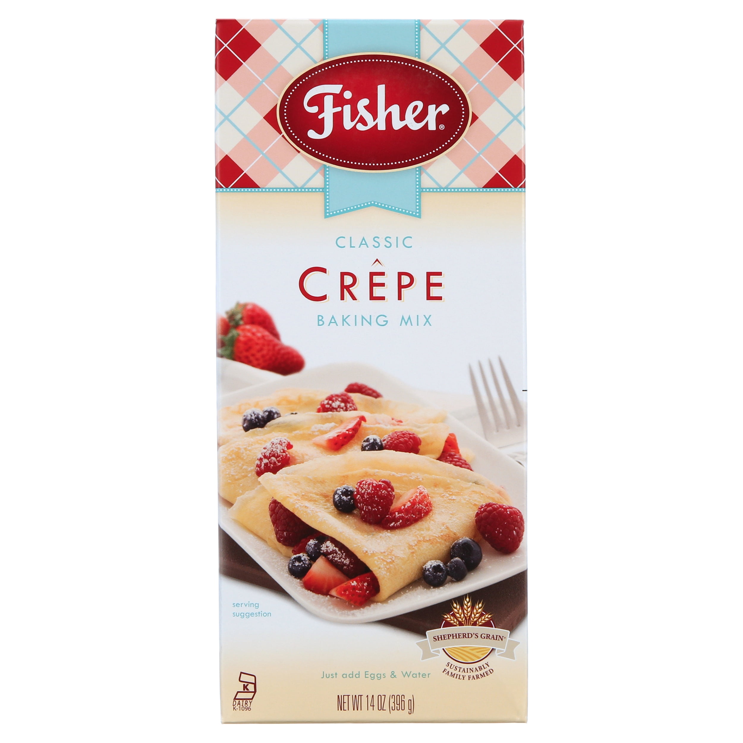 (3 pack) Fisher Classic Crepe Baking Mix, 14 oz Box