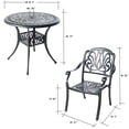 thumbnail image 2 of Sleek Black Bistro Bliss Collection- Elegant Cast Aluminium Patio Set, 2 of 4
