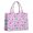 Pink Dinosaurs Flowers, variant on Large Capacity Tote Bag,Pink Dinosaur and Rainbow Pattern Handbag Fashion Luxury Tote Bag,15.7"x13"x 5.1" Inches,Laptop Compatible