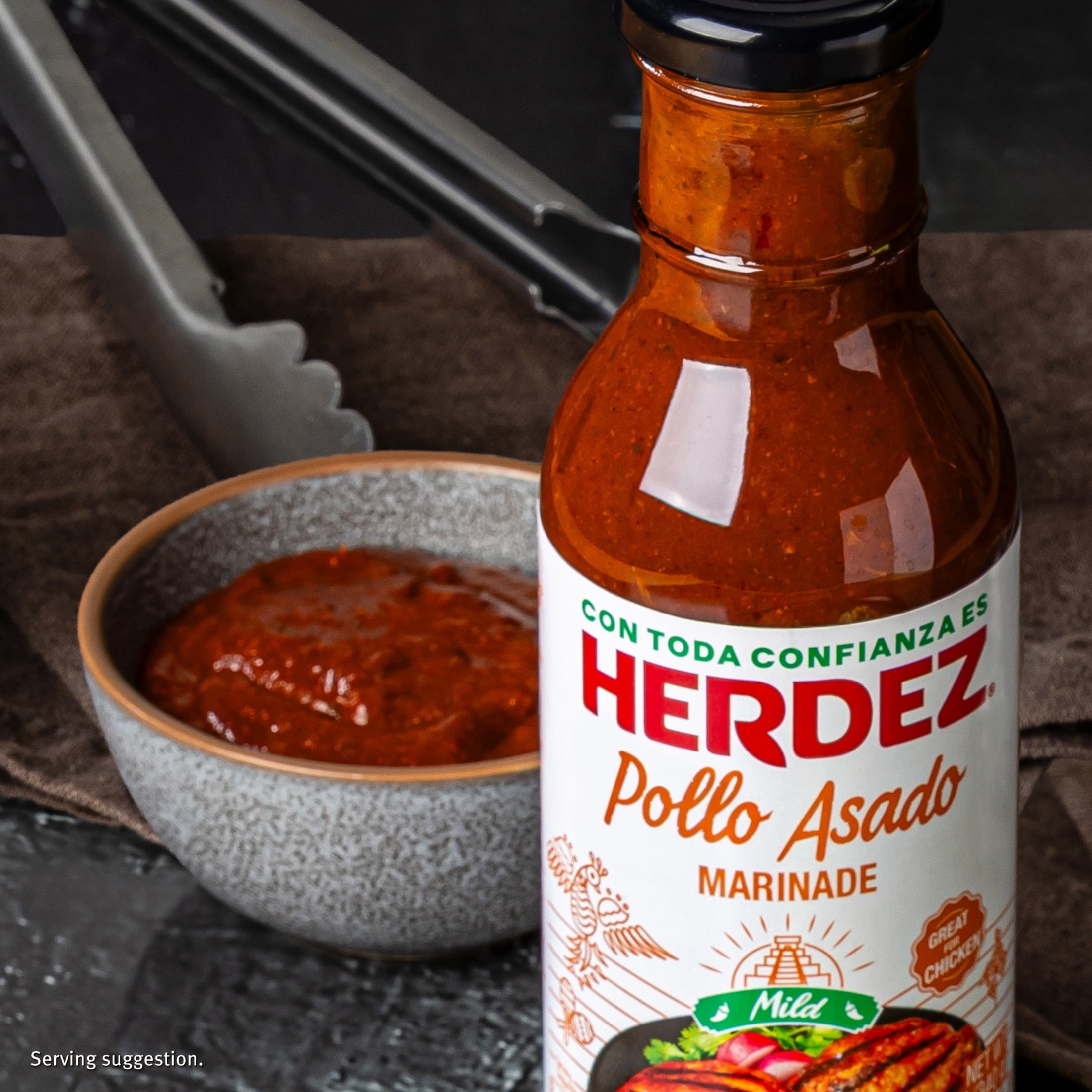 HERDEZ  Pollo Asado Marinade Mild, Marinade, 12oz Glass Bottle