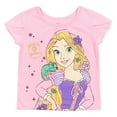 thumbnail image 2 of Disney Princess Rapunzel Little Girls T-Shirt Mesh Skirt and Scrunchie 3 Piece Outfit Set Toddler to Big Kid, 2 of 5
