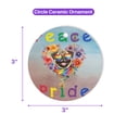 thumbnail image 5 of Peace Love Pride Pug with Rainbow Sunglasses LGBT LGBTQ+ Ceramic Round Ornament Dog Lover Gifts Home Tree Decor - 01004, 5 of 5