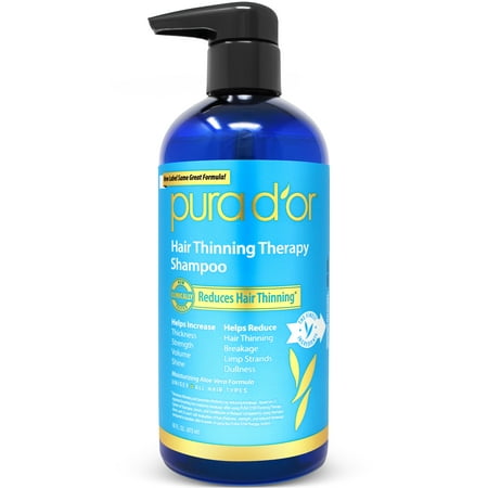 Pura D'Or® Organic Hair Loss Prevention Therapy Premium Shampoo 16 fl. oz. (The Best Shampoo For Thin Hair)