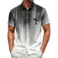 thumbnail image 2 of Hawaiian Shirt for Men Summer Short Sleeve Button Down Lapel Collar Gradient Color Casual Beach Shirts Vacation Outfits, 2 of 5