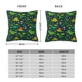 thumbnail image 2 of Pofeuu Dinosaurs and Tropical Leaves and Flowers Print Double-sided plush pillowcase Square Throw Pillow Covers Pillows Cover for Living Room Bedroom Sofa Couch Cushion Cover（No pillow core）-12"x12", 2 of 7