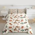 thumbnail image 2 of Homewish Farmhouse Horse 3-Piece Full Size Comforter Sets For Teens Boys Girls,Western Cowboy Cowgirl Bedding Comforter Set,Retro Vintage Lightweight Bedding Sets,Breathable Home Decor,Reversible, 2 of 8