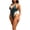Army Green, variant on Women's Sexy Plunging V Neck Bathing Suit Open Back One Piece Swimsuits Bikini Color Blocking Off-Shoulder Set