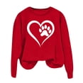 thumbnail image 4 of Zedker Valentine's Day Long Sleeve Sweatshirts for Women Heart Print Sweater Long Sleeve Pullover Sweatshirt Casual Crewneck Soft Shirts Red L, 4 of 6