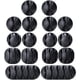 thumbnail image 1 of Clips para cables, paquete de 16 soportes adhesivos negros para cables, gestión ideal de cables para organizar cables en casa, oficina, automóvil, mesita de noche de escritorio, 1 of 6