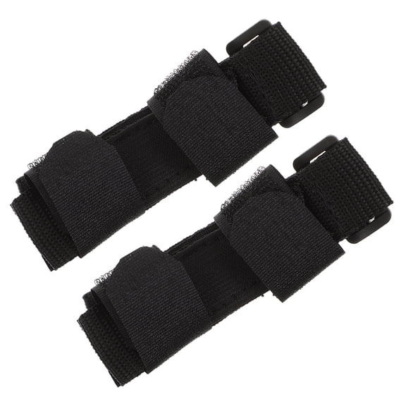 NICEXMAS Strap Utensil Universal Cuff Black Oxford Cloth 2Pcs for Eating Assistance