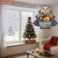 thumbnail image 3 of Whimsical Metal Hanging Christmas Tree Wind Spinner - Festive Garden Decor with Layered Design & Colorful Patterns for Yard, 3 of 7
