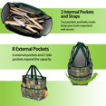 thumbnail image 6 of Garden Tool Bag,Pioneer Flower Floral Print Pattern Garden Tool Organizer,Garden Gifts,Waterproof Multi-Pocket Garden Tool Storage 11.8x5.5x11.4 Inch(Tools NOT Included), 6 of 6