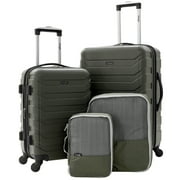 Best luggage sets - Wrangler 4 piece rolling hardside spinner luggage set Review 