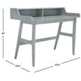 thumbnail image 5 of SAFAVIEH Wrigley Solid Writing Desk w/ 2 Shelves, Dark Grey, 5 of 11