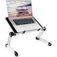 thumbnail image 1 of Support d'Ordinateur Portable Réglable, Bureau en Aluminium Pliable, Plateau Portable Portable Portable avec Ventilateur de Refroidissement Compatible MacBook Air Pro XPS iPad, 1 of 7