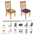 thumbnail image 5 of Purple Sun Planet Rocket Star Pattern Seat Covers for Dining Room Chairs Set Of 4,Stretch Printed Washable Chair Seat Cover with Elastic Ties and Button,Removable Waterproof Couch Cushion Covers, 5 of 6